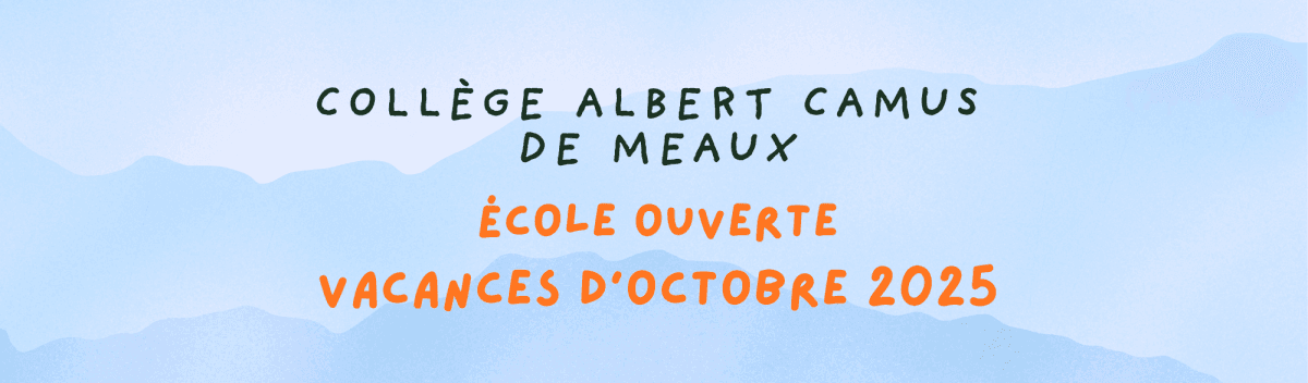 Inscription École ouverte - Vacances apprenantes d'octobre 2025